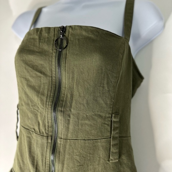 Army Green Cargo Romper from Fashion Nova! - Picture 2 of 6